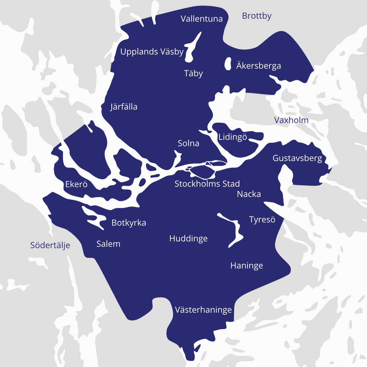 Hot Help — datorhjälp i Stockholm och Stockholms län. Ingen restid debiteras inom markerat område.